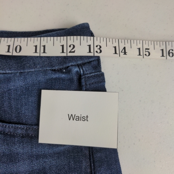 American Eagle Curvy Super Hi Rise Shortie Jean Shorts Women 6 Stretch Cuff Mom - Picture 3 of 10